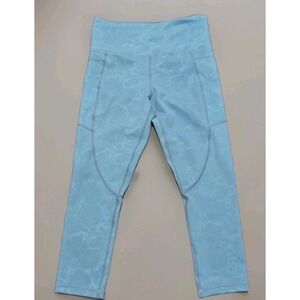Zyia Active Women's Size‎ 4 Aqua Paradise Floral Light n Tight Cropped Leggings
